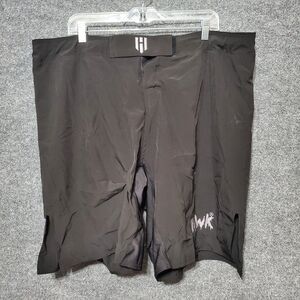 HAWK MMA Shorts Mens Size 3XL Black White Athletic Fighting Grunge READ